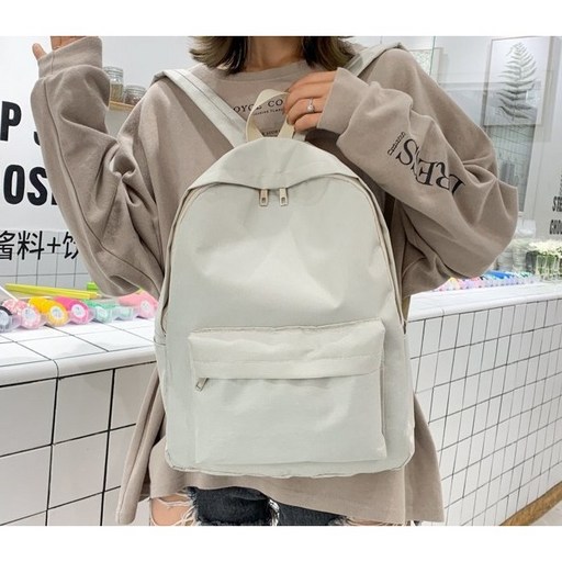 심플에스 남녀공용 기본 무지 백팩