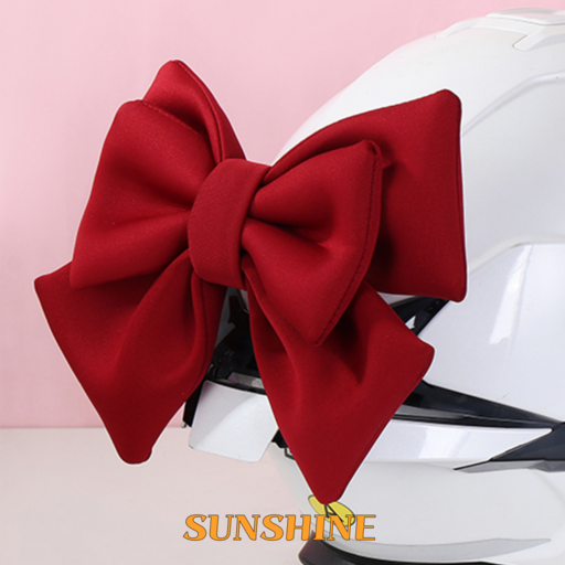 SUNSHINE 오토바이 헬멧 대형 리본 장식 악세사리