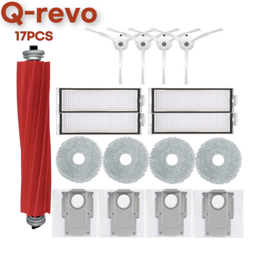 호환 로보락 Q revo 메인브러쉬 사이드 물걸레 필터 더스트백, 1개, 셋트(17pcs)
