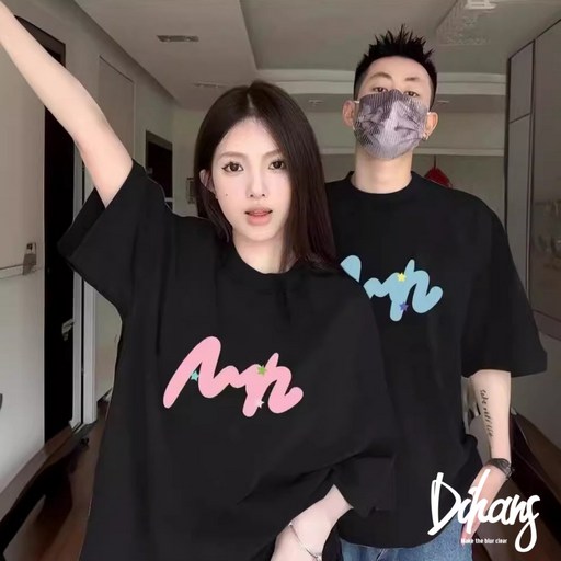 디한스 사계절 커플룩 남녀공용 귀여운 티셔츠