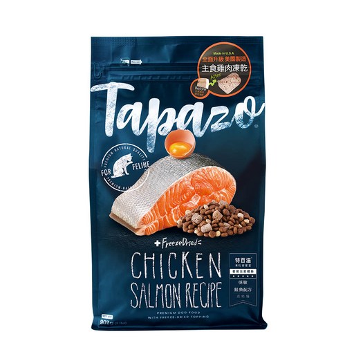 Tapazo 特百滋 成幼貓用 凍乾雙饗宴 低敏配方乾糧, 鮭魚, 2.27kg, 1袋