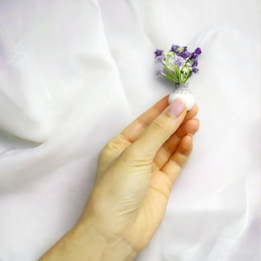 납골당꾸미기 봉안당꾸미기 바이올렛 꽃병 꽃다발 납골당장식 꽃장식 조화 추모 미니어처