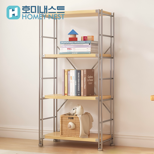HOMEY NEST 고강도 다용도 조립식 거실 수납 선반 무타공 시스템선반 철제선반 조립식앵글 SSS-MPS