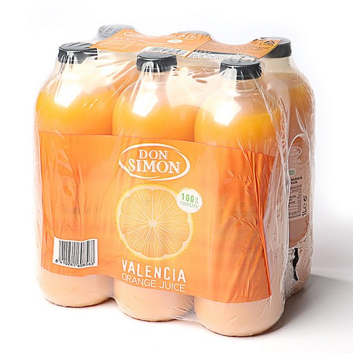 돈 시몬 발렌시아 착즙 주스 오렌지 100% 1L x 6개, 단품, 단품