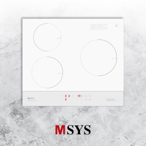한샘 MSYS 엠시스 CTB-MS523YD 3구 화이트 인덕션 주방 쿡탑 전기렌지 리모델링 전기쿡탑 오피스텔 자가설치