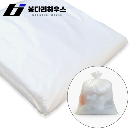 봉다리하우스 재활용 분리수거 봉투 평판 투명