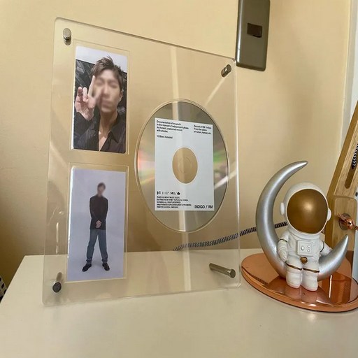 실버카우 포토카드 액자 아크릴 CD 보관대 앨범 보관함 CD 1장 포카 2장 수납