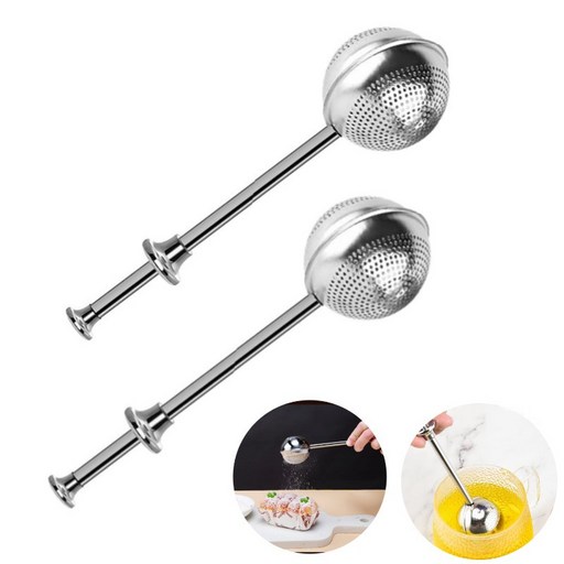 슈가볼 쉐이커 2PCS 세트 스텐 차망 슈가 파우더 티 인퓨저