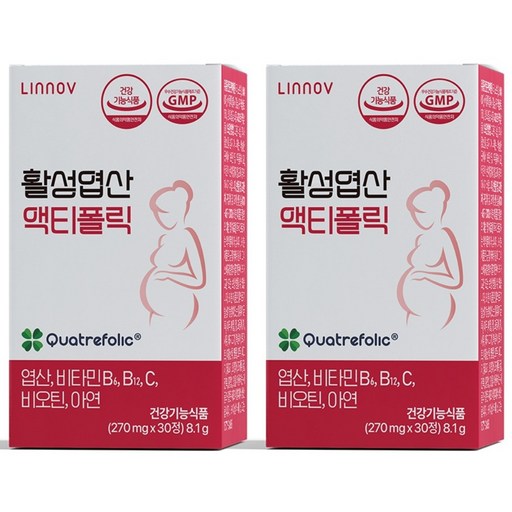 리노브 4세대 활성엽산 액티폴릭 임산부 영양제