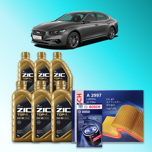 그랜저 IG 3.0 LPG 엔진오일세트 SK 지크 탑 LS 5W30 ZIC TOP LS