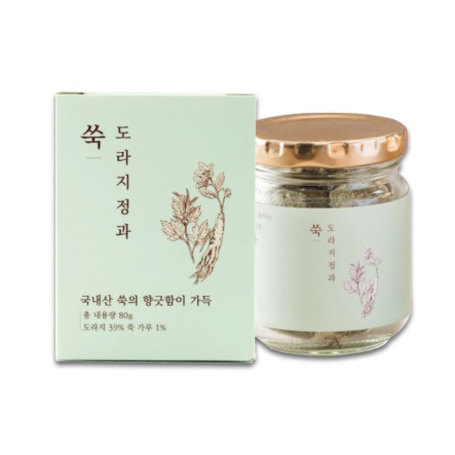 유밀가 수제 쑥 도라지정과 80g 1개
