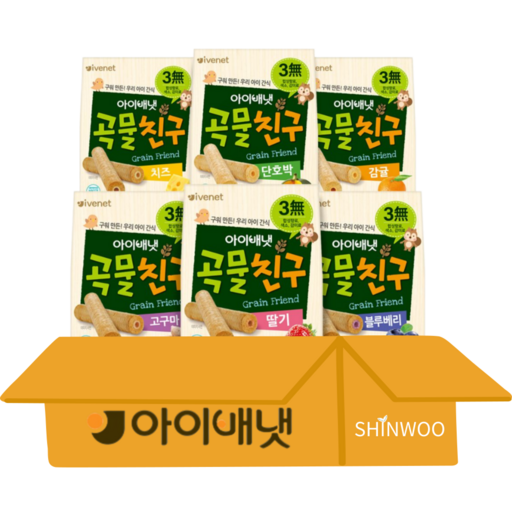아이배냇 곡물친구 6종