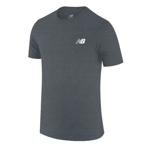 뉴발란스 스포츠 테크 반팔티 차콜블랙 남자 기능성 반팔 티셔츠 상의 AMT01012-BK