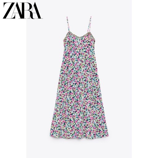 자라 원피스 ZARA 여름 새로운 스타일의 여성 프린트 미디 드레스 08741065330