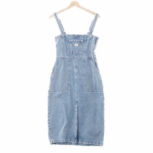 8341 instantFunk 중청 데님 포켓청멜빵원피스 1