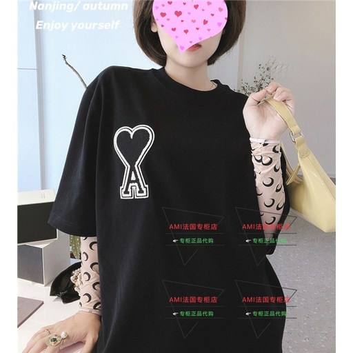 여성 티셔츠 구매 ami 반팔 티셔츠 Li Yifeng Han Geng Cai Yang
