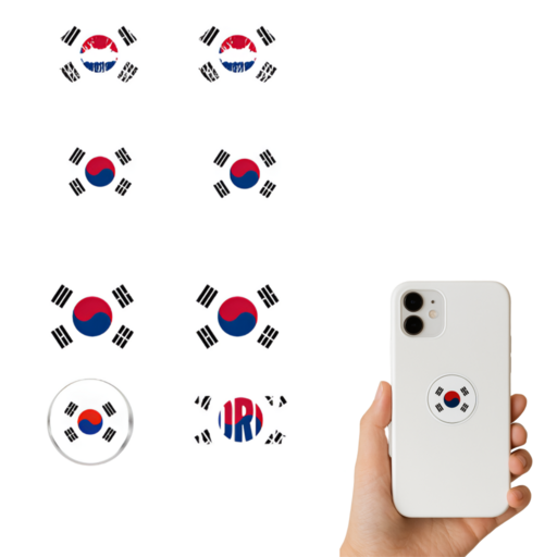 오션큐 태극기 캐리어 대한민국 방수 타투 스티커