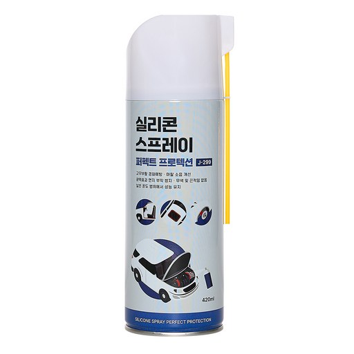 J-299 실리콘스프레이 퍼펙트 프로텍션 420ML 정우케미칼 고무보호제 플라스틱보호제 실리콘구리스 플라스틱복원제 실리콘 노즐 일체형 윤활제