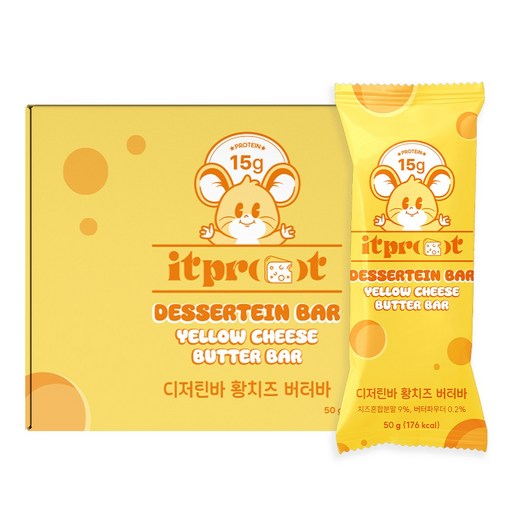 잇프롯 디저틴바 황치즈 버터바 맛 프로틴바 단백질바 다이어트간식