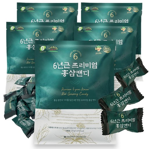정심홍삼 천년송삼 6년근 홍삼 프리미엄 270g홍삼캔디