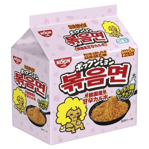 닛신 야끼소바 볶음면 한국풍 매콤 달콤 까르보 5개입 500g