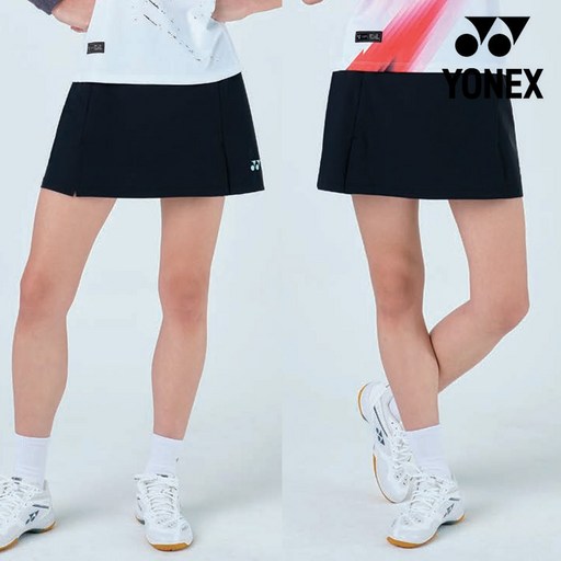 요넥스 치마 2025SS 251PS001F BLACK 여성 배드민턴 우븐 스커트 치마 오남스포츠