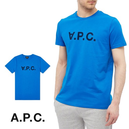 아페쎄 APC VPC 로고 반팔 티셔츠 블루