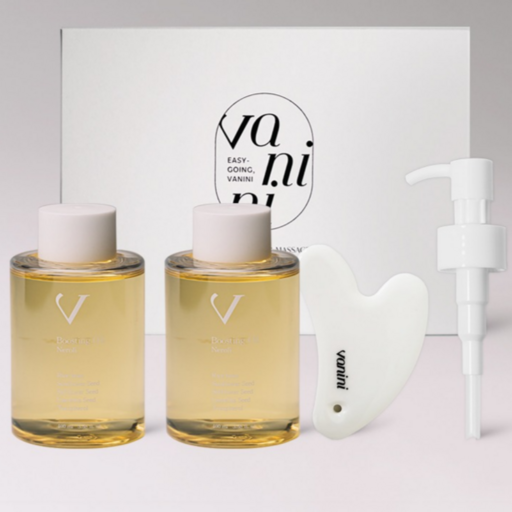 VANINI 부스팅오일 임산부 선물 패키지 부스팅오일 100ml x 2p + 괄사 + 오일펌프 세트
