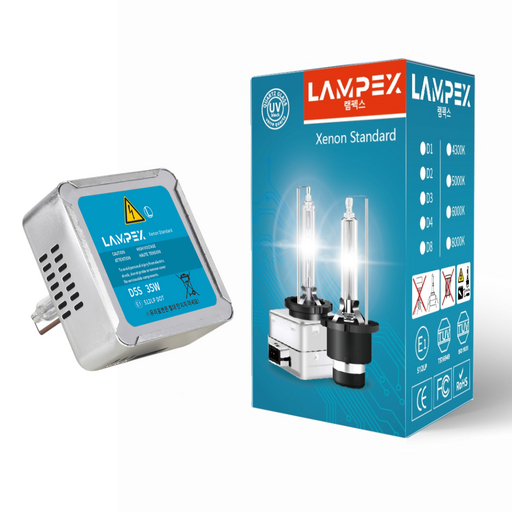 램펙스(LAMPEX) HID전구 D5S 6000K 자동차 라이트 헤드램프 제논 벌브(낱개)
