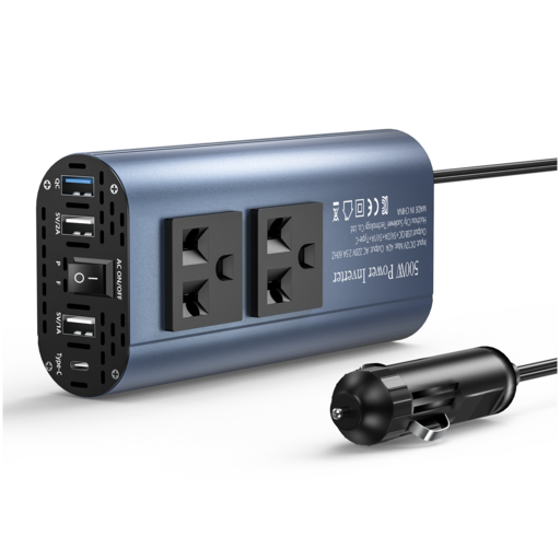 차량용 500W 인버터 새로운 Type-C 인터페이스 QC 초고속 컨버터 USB 멀티 충전구 12V 220V 60HZ