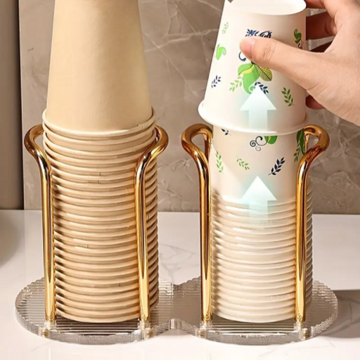 커버원 고급 2구 종이컵 홀더 디스펜서 거치대 정리함