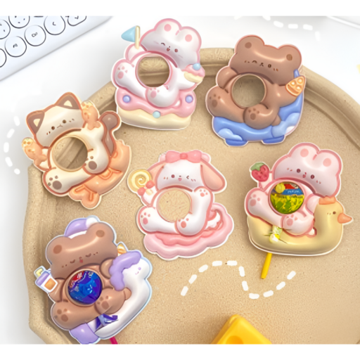 일상채움 동물 캔디페이퍼 포장지 막대사탕꽂이 6종, 60개, 혼합색상