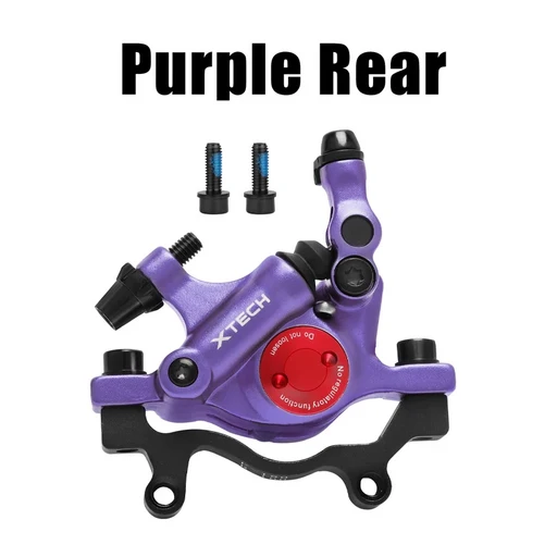 ZOOM XTECH HB100 기계식 디스크 브레이크 캘리퍼스 2 피스톤 키트 유압 자전거 후면 전면 Mtb 전기 Purple Rear
