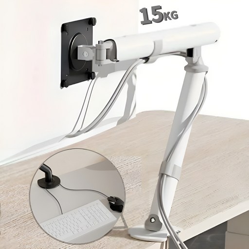 M6 고중량 15kg 27인치 32인치 초강력 싱글 모니터암 거치대