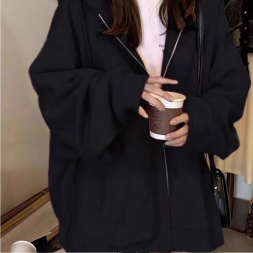 셀리즈로 사계절 루즈핏 데일리 여성 밍크 기모 후드 집업