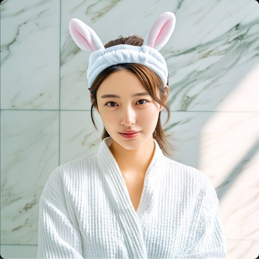 오데트 귀여운 극세사 토끼 세안밴드 헤어밴드