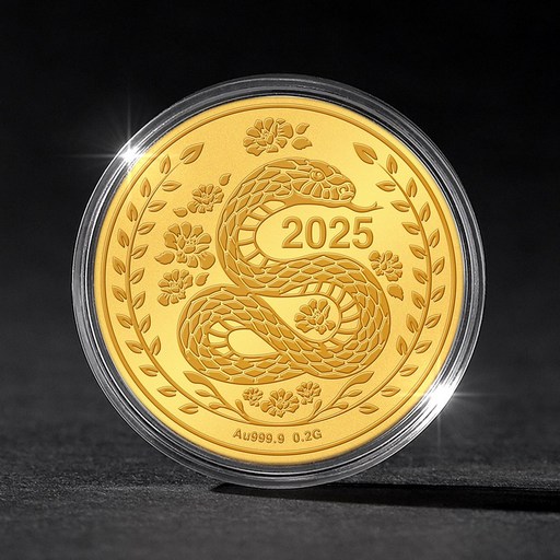 [골드팡] 24k 2025 을사년 뱀 순금코인 0.2g +프리미엄 가죽패키지 (당일도착) 금거래소 황금쌀알 콩알금 미니골드바 소원행운 덩어리금콩 금테크 기념주화 돌선물 명절