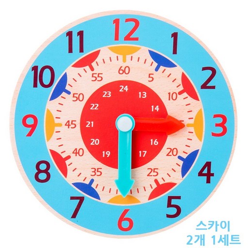 [Funny Bunny Playground] 어린이 몬테소리 나무 시계 장난감 시간 학습 교육 보조