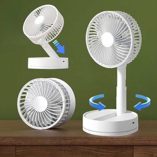 YITUMU BLDC 무소음 3D 자동회전 접이식 탁상선풍기/차박 사무실 캠핑