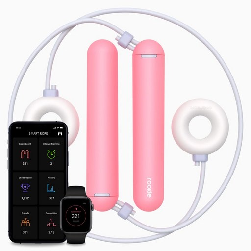 탱그램 iOS 앤드로이드 앱연동 줄없는 홈트 스마트 줄넘기 스마트로프 루키 X 도넛