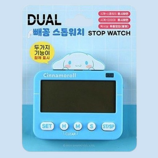 산리오 타이머 공부 요리 알람 무소음 스톱워치