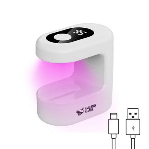 SmilingShark 공식스토어 젤네일램프 충전식 휴대용 UV&LED 젤램프 경화 레진 무선 네일아트 젤네일스티커