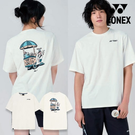 요넥스 251TS048U 배드민턴 남녀공용 오버핏 티셔츠 단체 테니스 코튼라이크 오남스포츠