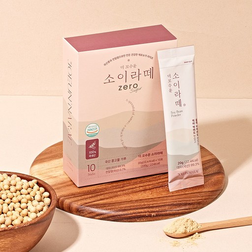 조은나래 무설탕 소이라떼 단백질 파우더 국산 콩가루 개별포장 콩물 식사대용