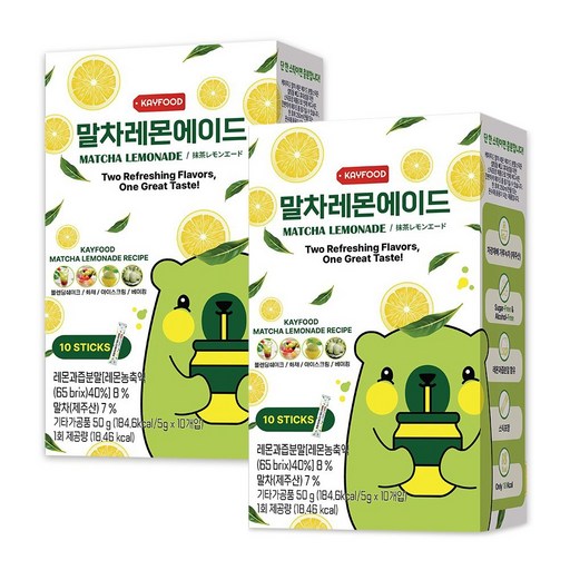 KAYFOOD 케이푸드 제로슈가 저칼로리 말차레몬에이드10T 1+1