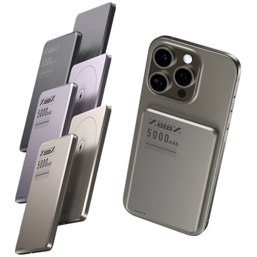 루비크 초슬림 초경량 보조배터리 맥세이프 호환 고속 유무선 충전 5000mAh 0.65cm