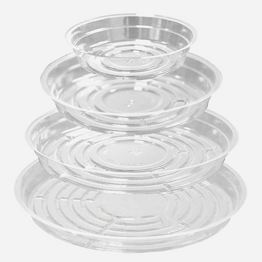 세인화분 PP 투명 화분받침 5P - 화분 받침 식물 받침대 물받이 화분받이 다육 다육이 분갈이 인테리어 홈가드닝 식물 화분갈이 홈카페