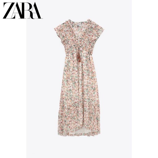 자라 원피스 ZARA 여름 새로운 스타일의 여성 프린트 미디 드레스 05598025330