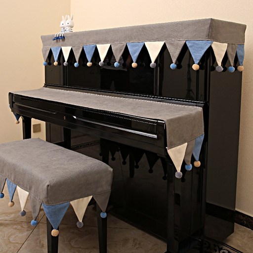 엔틱 레이스 피아노 덮개 디지털피아노 건반 커버 먼지 방지 천 고급 세트, 옵션2 피아노153*34+스툴76*36+건반