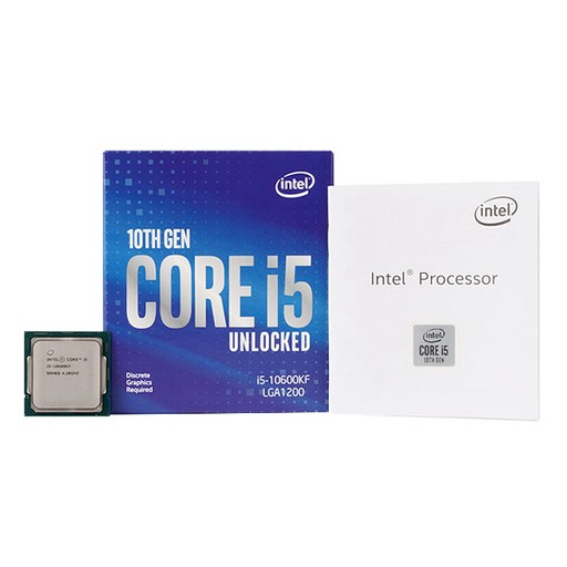 박스 인텔 코어10세대 정품 i5-10600KF CPU (코멧레이크,LGA1200,쿨러미포함), 선택하세요